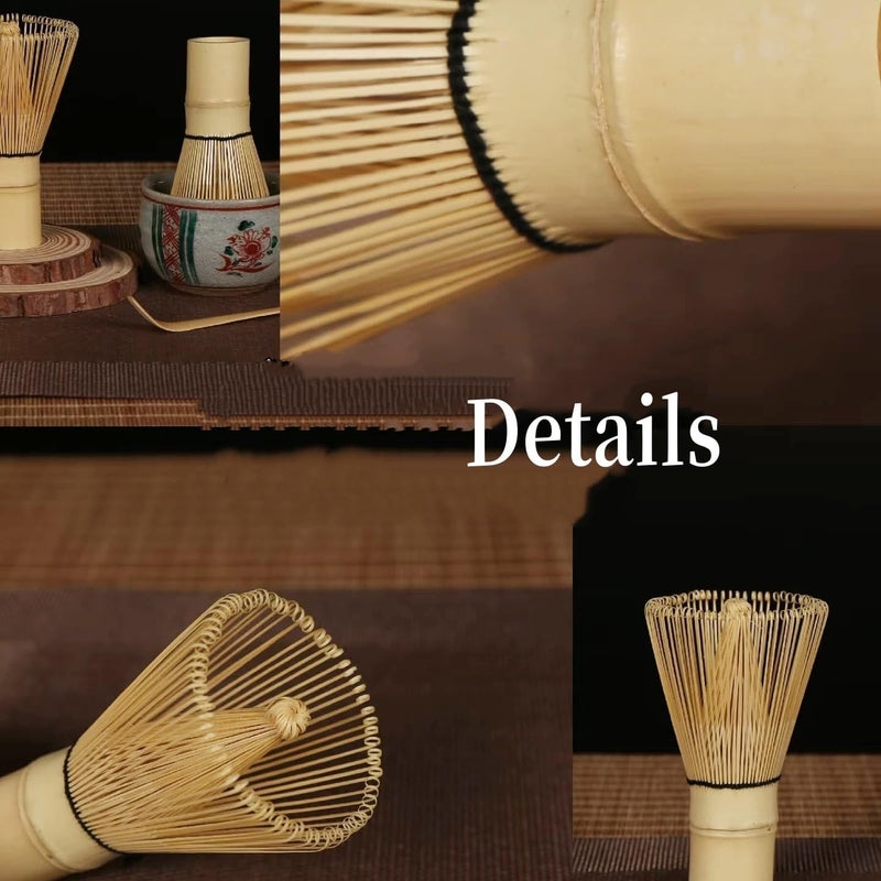 Prettidecor خلاط ماتشا من الخيزران - أداة تقليدية للمبتدئين، مصنوعة يدويًا من تشاسين ياباني عضوي تقليدي، خلاط ومخفق ماتشا لتحضير الشاي الأصيل (2) - Image 3